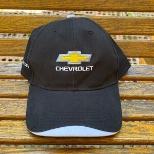 Chevy dealership hat Chevrolet black Gold adjustable back strap full 6 panel cap